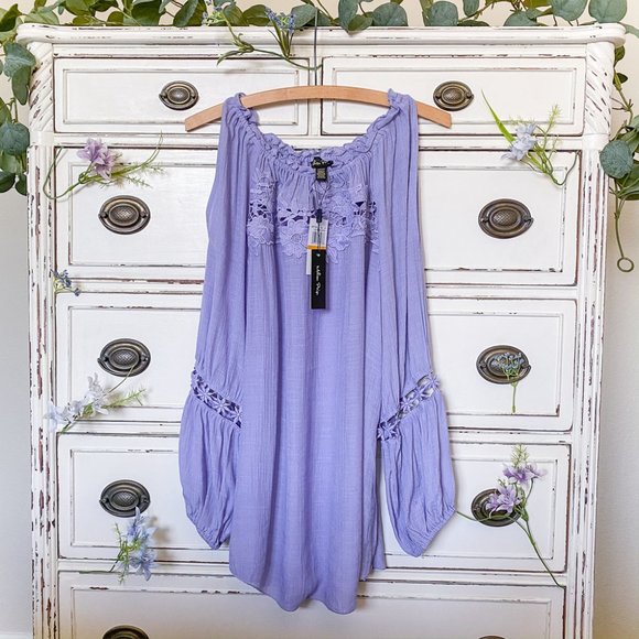 Melissa Paige Tops - NWT Melissa Paige Lilac Bloom Boho Floral Blouse